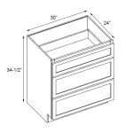 Modern kitchen base cabinets with drawers, designed to keep your kitchen organized and easily accessible.