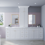 Ethereal White Micro Shaker Bathroom Vanities