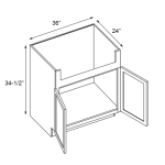 Practical cabinet for farmhouse sink, providing ample storage and a strong base for a large sink setup