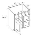 Efficient bathroom vanity and sink combo with ample storage, perfect for organizing family bathrooms with a modern touch.