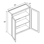 Ethereal White Micro Shaker Wall Cabinet with 2 Doors