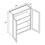 Ethereal White Micro Shaker Wall Cabinet with 2 Doors