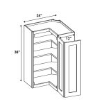 Exquisite Espresso Maple Shaker Wall Easy Reach Cabinet with 2 Doors