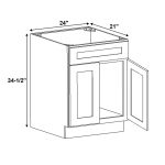 Exquisite Espresso Shaker Vanity Sink Base Cabinet with 2 Doors