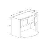 Microwave cabinet wall solutions save counter space while creating a tidy and organized space for your microwave in the kitchen.