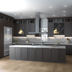 Refined Modern Slate Shaker Kitchen Cabinets