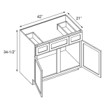 Functional bathroom sink vanity combo with spacious drawers and a neat finish, ideal for family bathrooms or powder rooms.