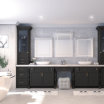 Sovereign Onyx Black Shaker Bathroom Vanities