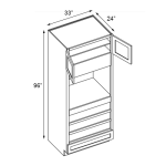 Store your oven in style with this cabinet microwave oven design